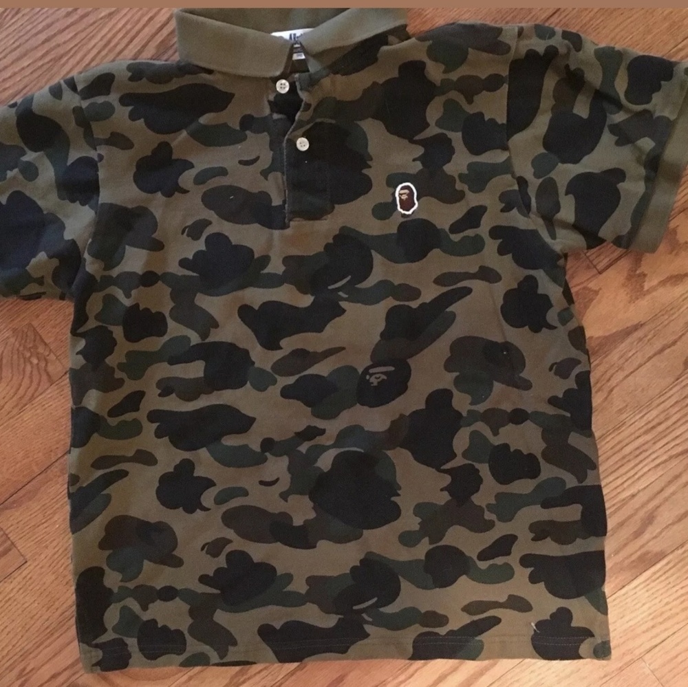 Bathing Ape Camo  polo shirt